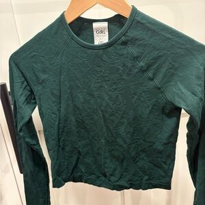 Athleta Girl Power Up Green Top